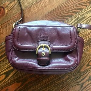 Coach plum cross body bag